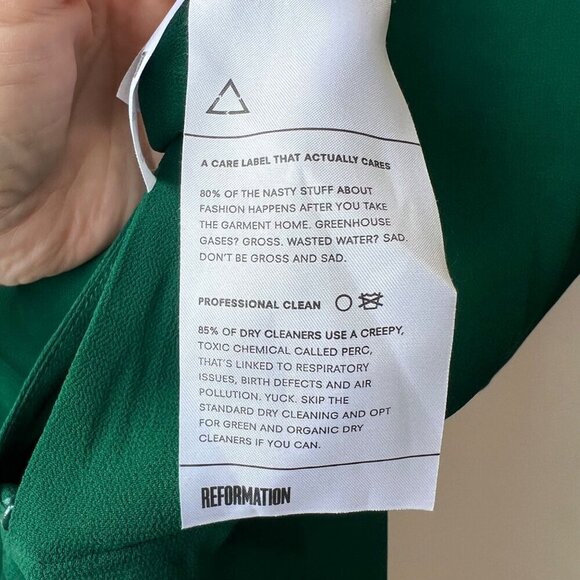 Reformation Swiss Jumpsuit, green, Size 6 - Picture 10 of 10
